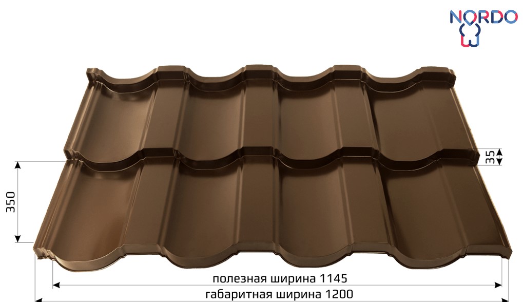 Металлочерепица НОРДО (NORDO) модульная/листовая заказать в Фэмили Пром
